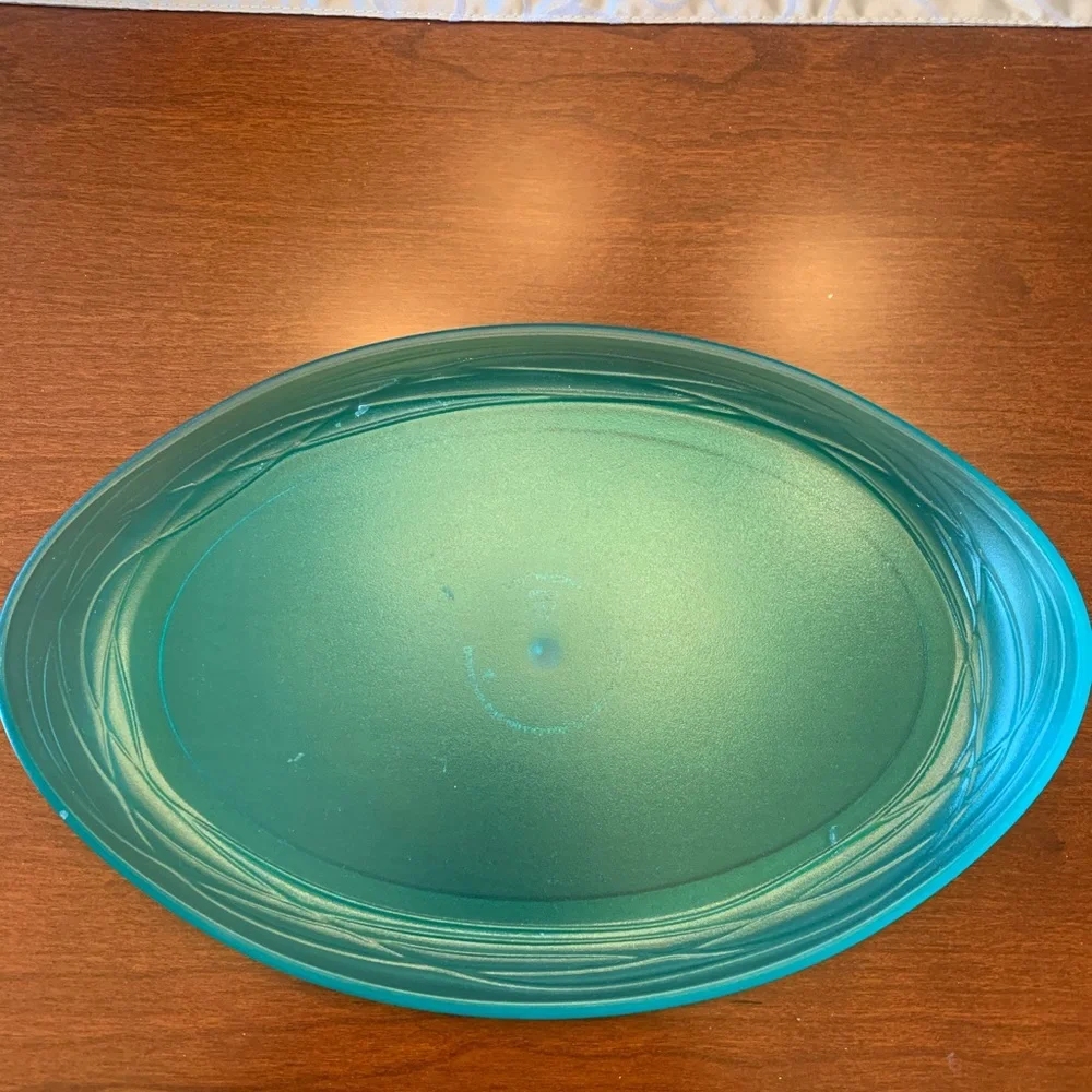 Home Decor Decorative Storage Tray Organizer Oval Sea Green
